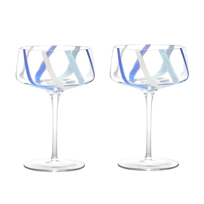 Anton Studio Rio Azure Champagne Saucers, Set of 2 - Image 5