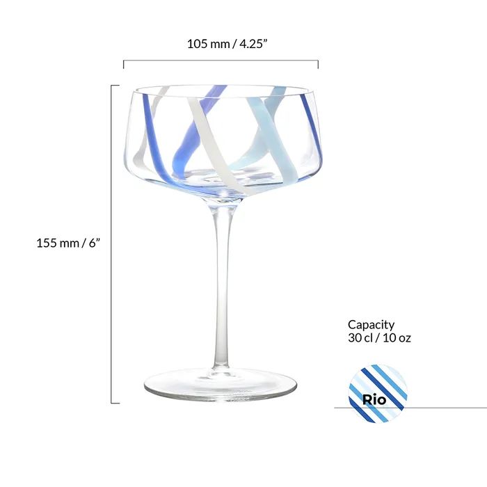 Anton Studio Rio Azure Champagne Saucers, Set of 2 - Image 4