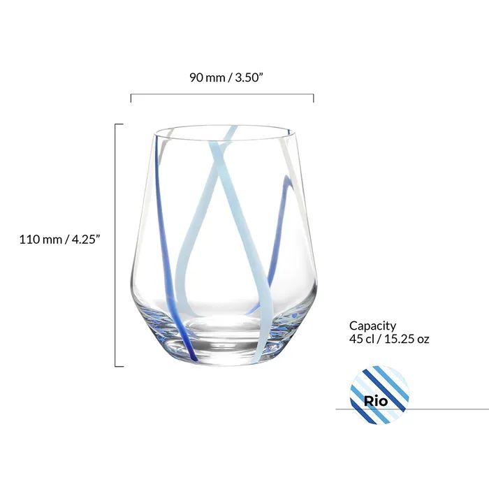 Anton Studio Rio Azure DOF Tumblers, Set of 2 - Image 5