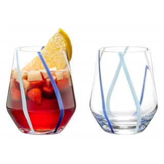 Anton Studio Rio Azure DOF Tumblers, Set of 2