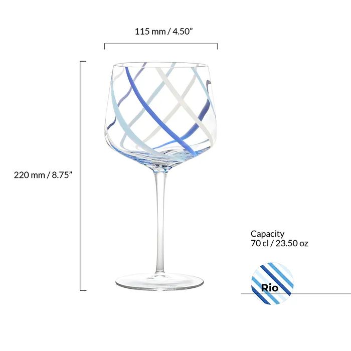 Anton Studio Rio Azure Gin Glasses, Set of 2 - Image 4