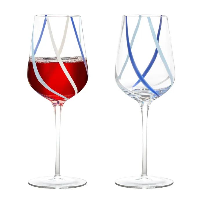 Anton Studio Rio Azure Wine Glasses, Set of 2 - Image 2