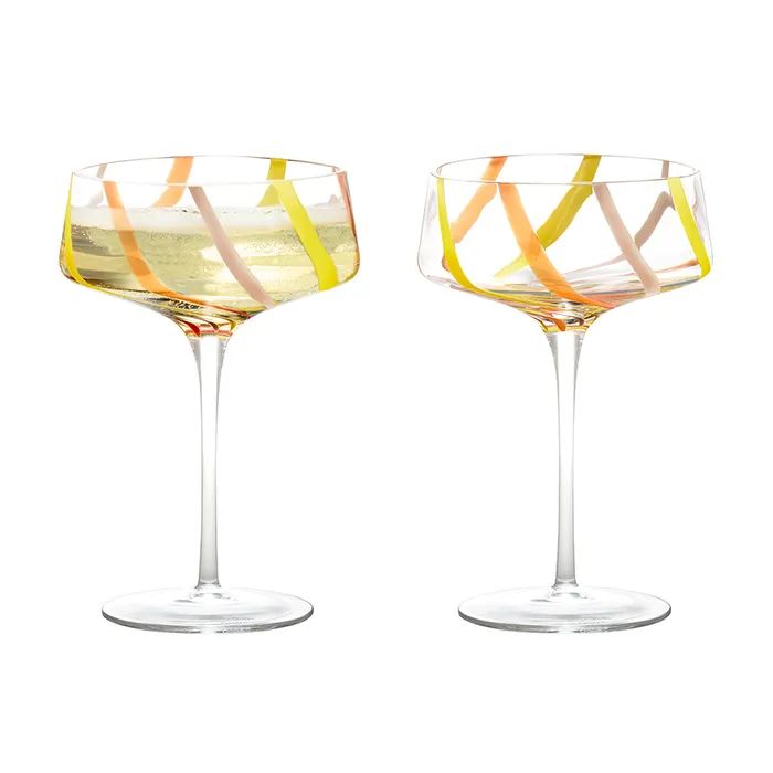 Anton Studio Rio Citrus Champagne Saucers, Set of 2 - Image 2