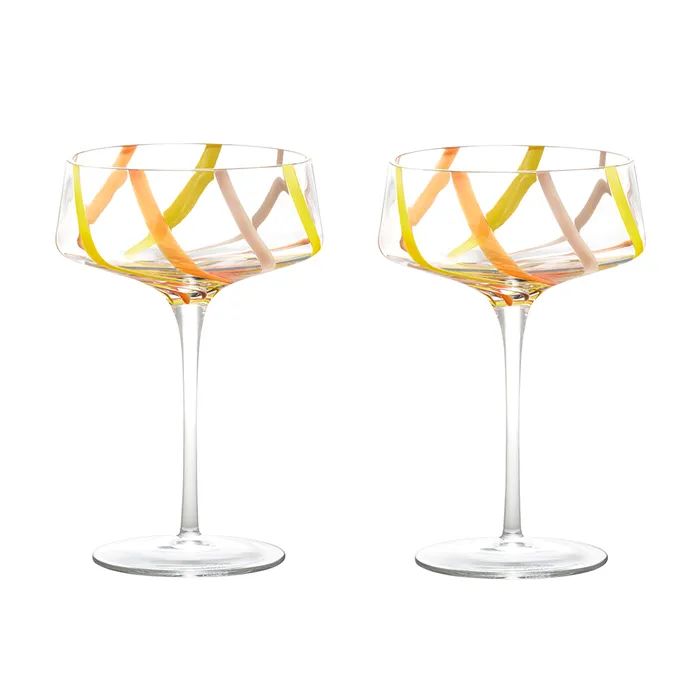 Anton Studio Rio Citrus Champagne Saucers, Set of 2 - Image 5