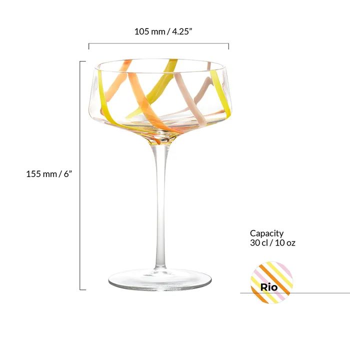 Anton Studio Rio Citrus Champagne Saucers, Set of 2 - Image 4