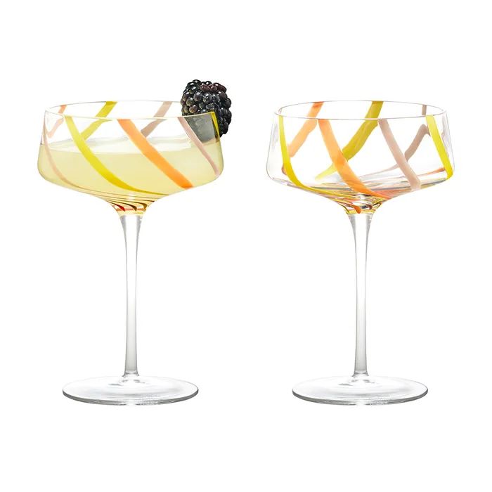 Anton Studio Rio Citrus Champagne Saucers, Set of 2 - Image 3