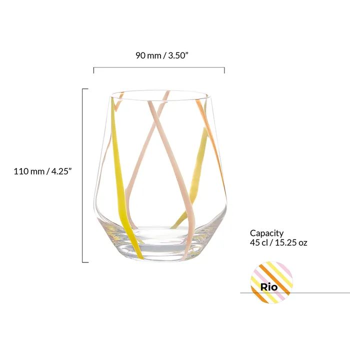 Anton Studio Rio Citrus DOF Tumblers, Set of 2 - Image 5