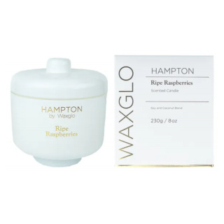 Coco Soy Wax Jar Candle - Hampton by Waxglo: Ripe Raspberries, 230g