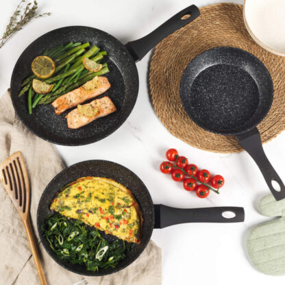Salter Megastone 3 Piece Fry Pan Set - Image 2