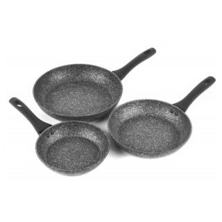 Salter Megastone 3 Piece Fry Pan Set