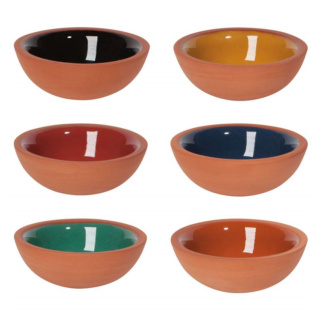 Danica Studio Terracotta Pinch Bowls, Kaleidoscope, Set of 6