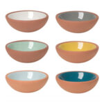 Danica Studio Terracotta Pinch Bowls, Sky, Set of 6