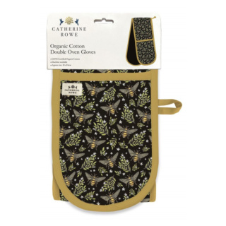 Museums & Galleries Organic Cotton Oven Gloves, Bee Pattern