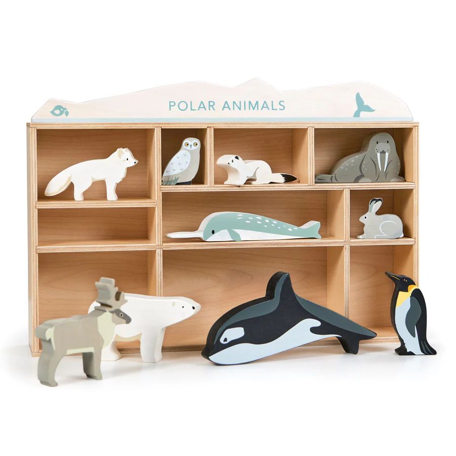 Tender Leaf Toys: Display Shelf with Polar Animals - Image 2