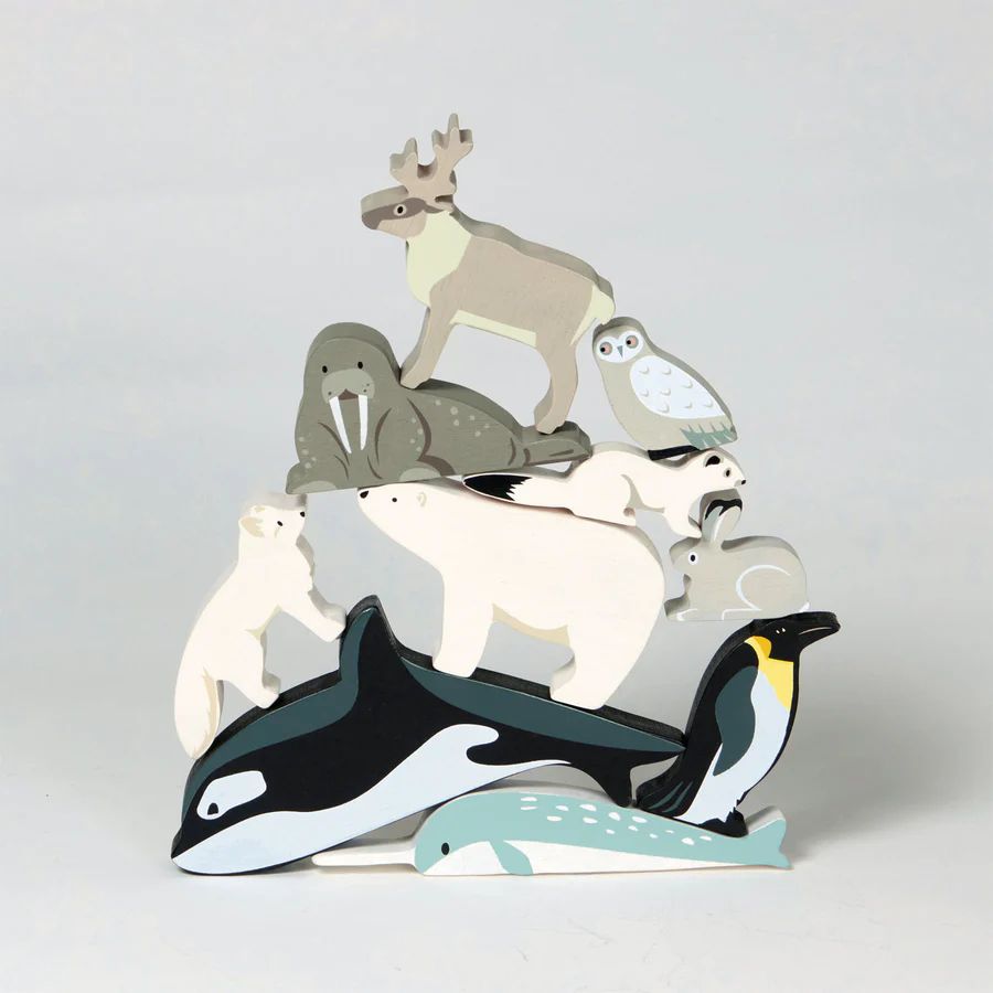 Tender Leaf Toys: Display Shelf with Polar Animals - Image 3