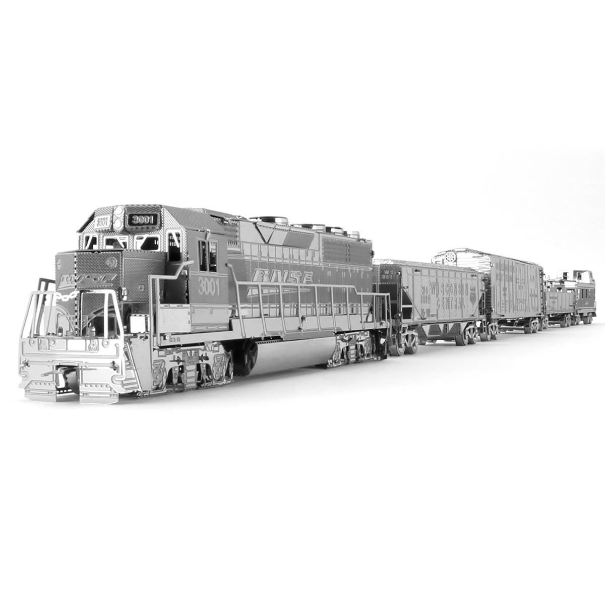 Metal Earth: Freight Train Set (includes Engine + 4 Cars) - Image 2