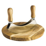 Taylors Mezzaluna and Acacia Wood Board