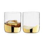 Anton Studio Wave DOF Tumblers, Gold, Set of 2