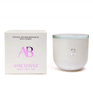 AromaBotanicals Crystal Infused Scented Jar Candle, Amethyst