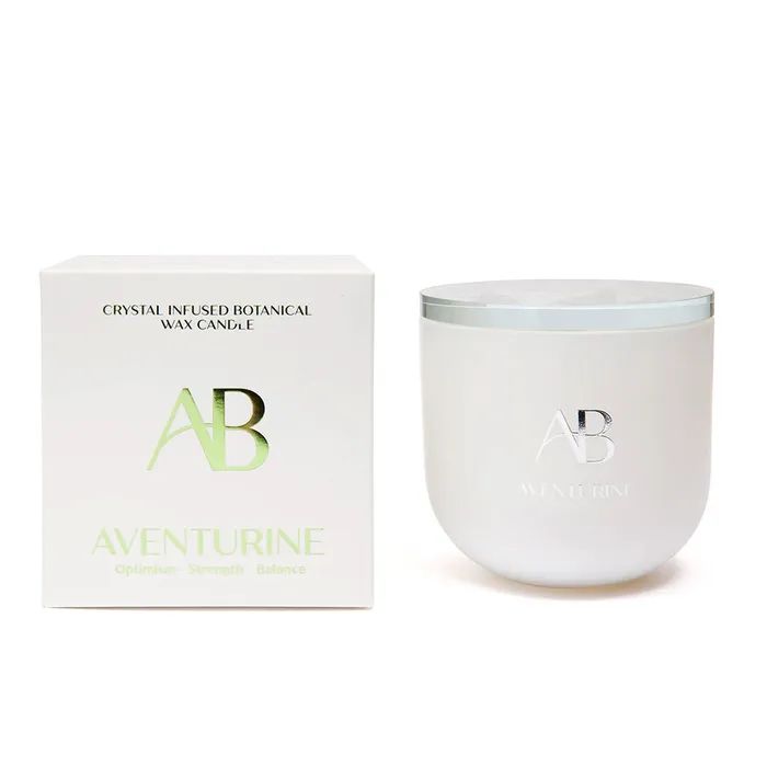 AromaBotanicals Crystal Infused Scented Jar Candle, Aventurine - Image 2