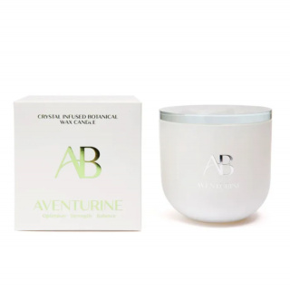 AromaBotanicals Crystal Infused Scented Jar Candle, Aventurine