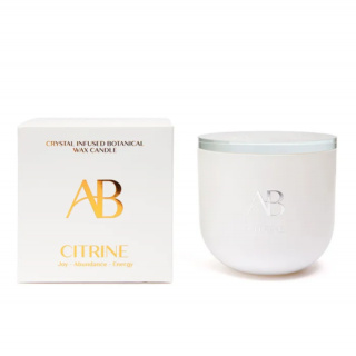 AromaBotanicals Crystal Infused Scented Jar Candle, Citrine