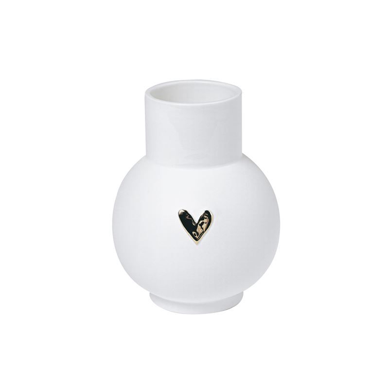 Räder Porcelain Ball Vase, Gold Heart - Image 2