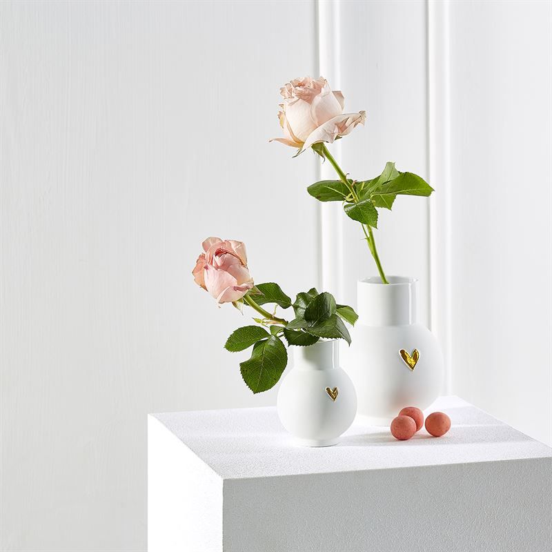 Räder Porcelain Ball Vase, Gold Heart - Image 3