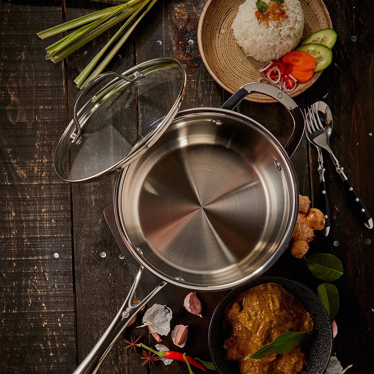 Swiss Diamond Premium Steel 3 Piece Saucepan Set - Image 6