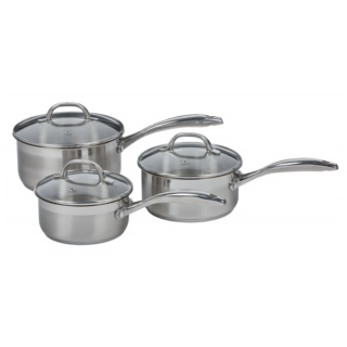 Swiss Diamond Premium Steel 3 Piece Saucepan Set