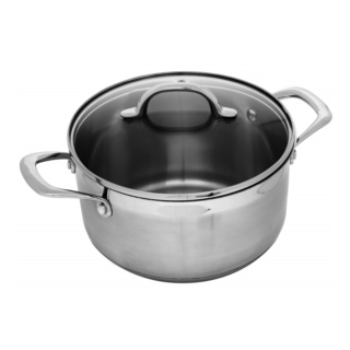 Swiss Diamond Premium Steel Casserole with Lid, 20cm, 4ltr