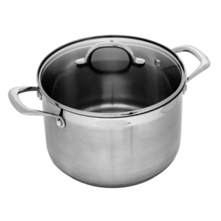Swiss Diamond Premium Steel Stock Pot with Lid 24cm, 7.5ltr