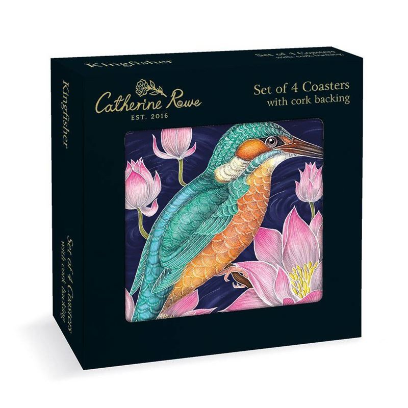 Museums & Galleries Coasters, Kingfisher, Set of 4 - Image 3