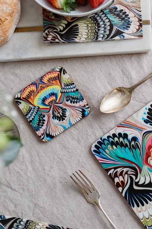 Museums & Galleries Coasters, Mirror Marble, Set of 4 - Image 2