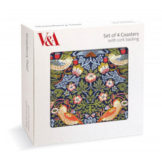 Museums & Galleries Coasters, Strawberry Thief, Set of 4
