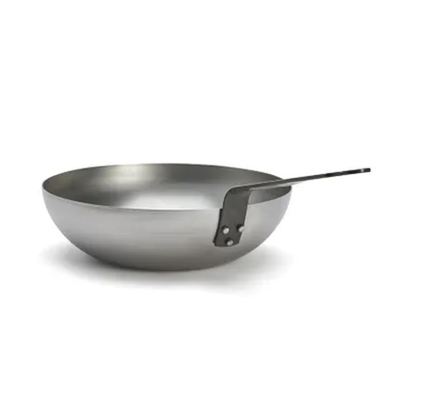 De Buyer Rounded Wok, Mineral B, 24cm - Image 2