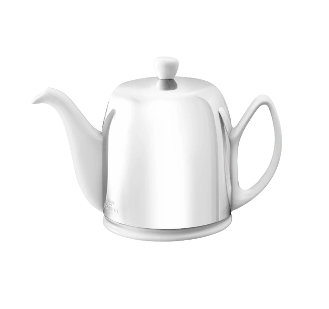 Guy Degrenne Salam Classique White Mirror Cloche Teapot, 6 Cups - Image 3