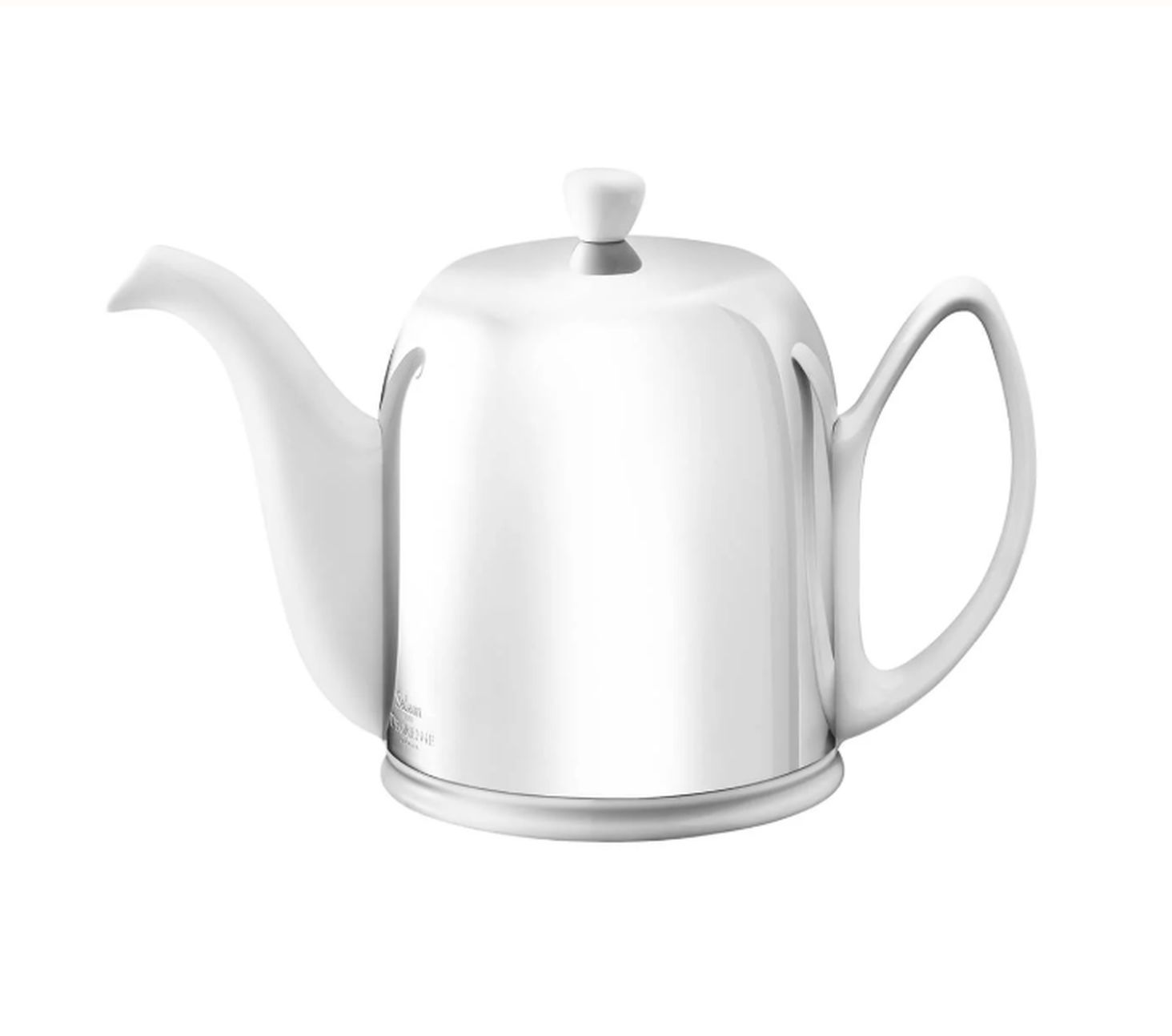 Guy Degrenne Salam Classique White Mirror Cloche Teapot, 8 Cups - Image 8