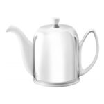 Guy Degrenne Salam Classique White Mirror Cloche Teapot, 8 Cups