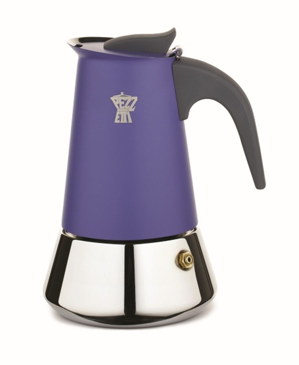 Pezzetti Steelexpress Stainless Steel Coffee Maker, Indigo Burst, 6C - Image 2