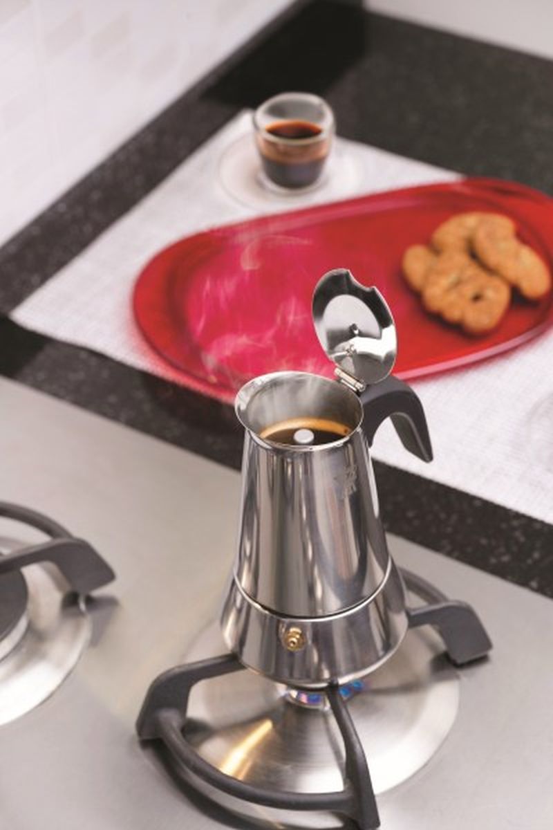 Pezzetti Steelexpress Stainless Steel Coffee Maker, 6C - Image 3