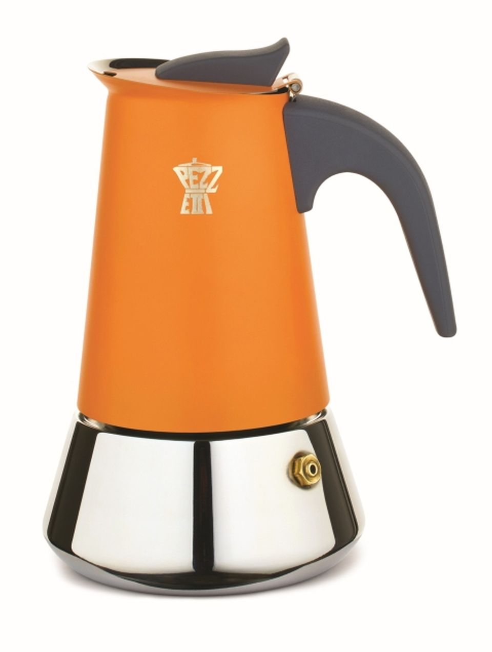 Pezzetti Steelexpress Stainless Steel Coffee Maker, Orange Flame, 6C - Image 2