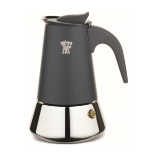 Pezzetti Steelexpress Stainless Steel Coffee Maker, Shooting Ash, 6C